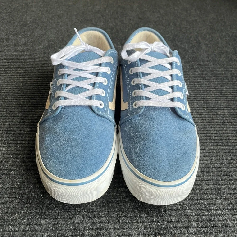 Vans Old Skool Skate Shoes Mens 13 Blue Suede Canvas Low Top popcush Sneakers